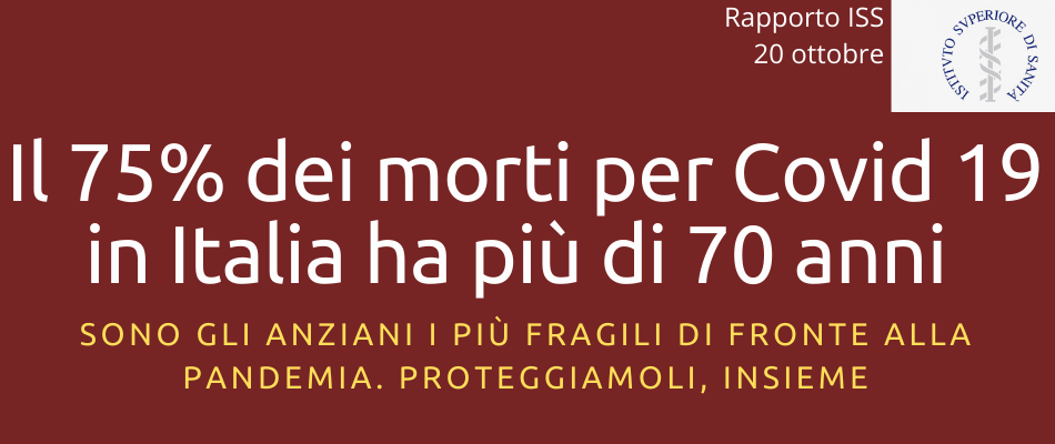 Il 75% dei morti per Covid 19 in Italia ha più di 70 anni – Rapporto ISS 20 ottobre