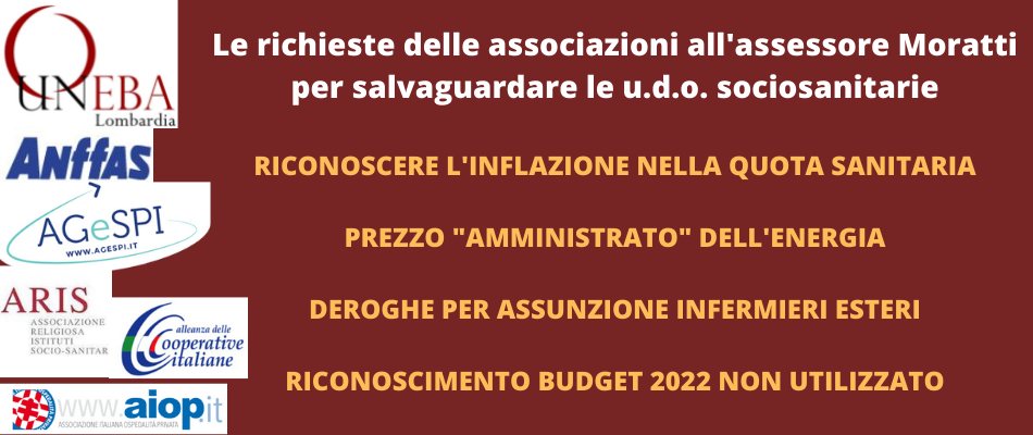 Lombardia – Le richieste delle associazioni del sociosanitario a Moratti e Pavesi