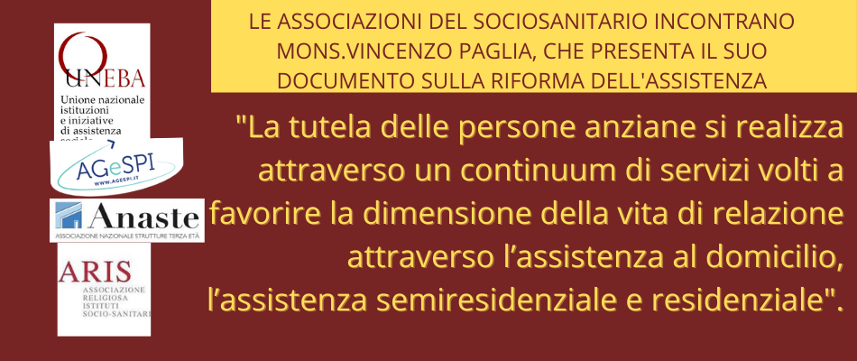 Tutela degli anziani: unità d’intenti tra le associazioni del sociosanitario  e mons.Vincenzo Paglia