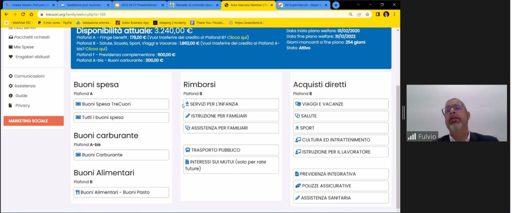 Welfare aziendale nel contratto Uneba Veneto -Slide TreCuori e video dello webinar