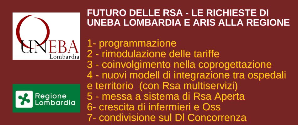 7 richieste per le Rsa – Uneba Lombardia, audizione in Regione con Aris
