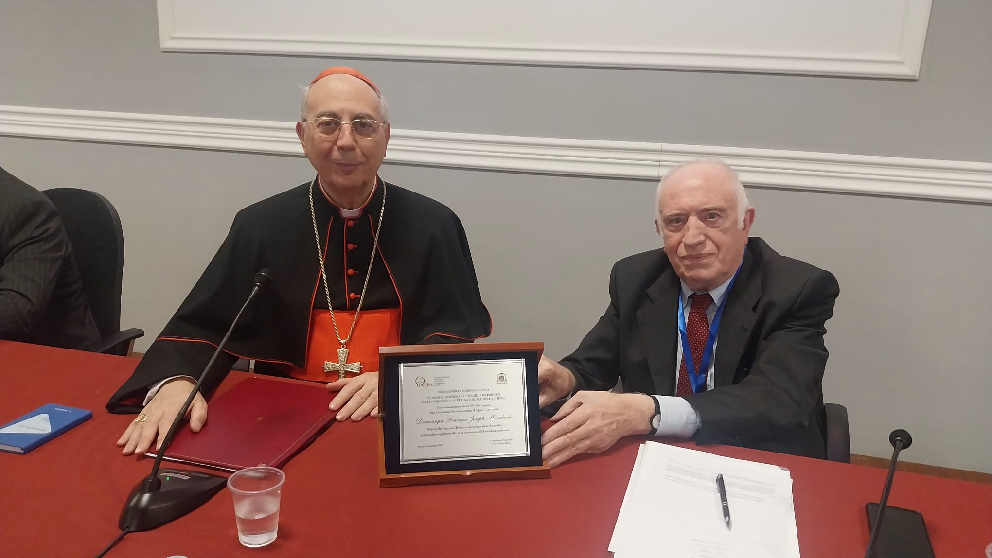 Il presidente Massi e il cardinale Mamberti